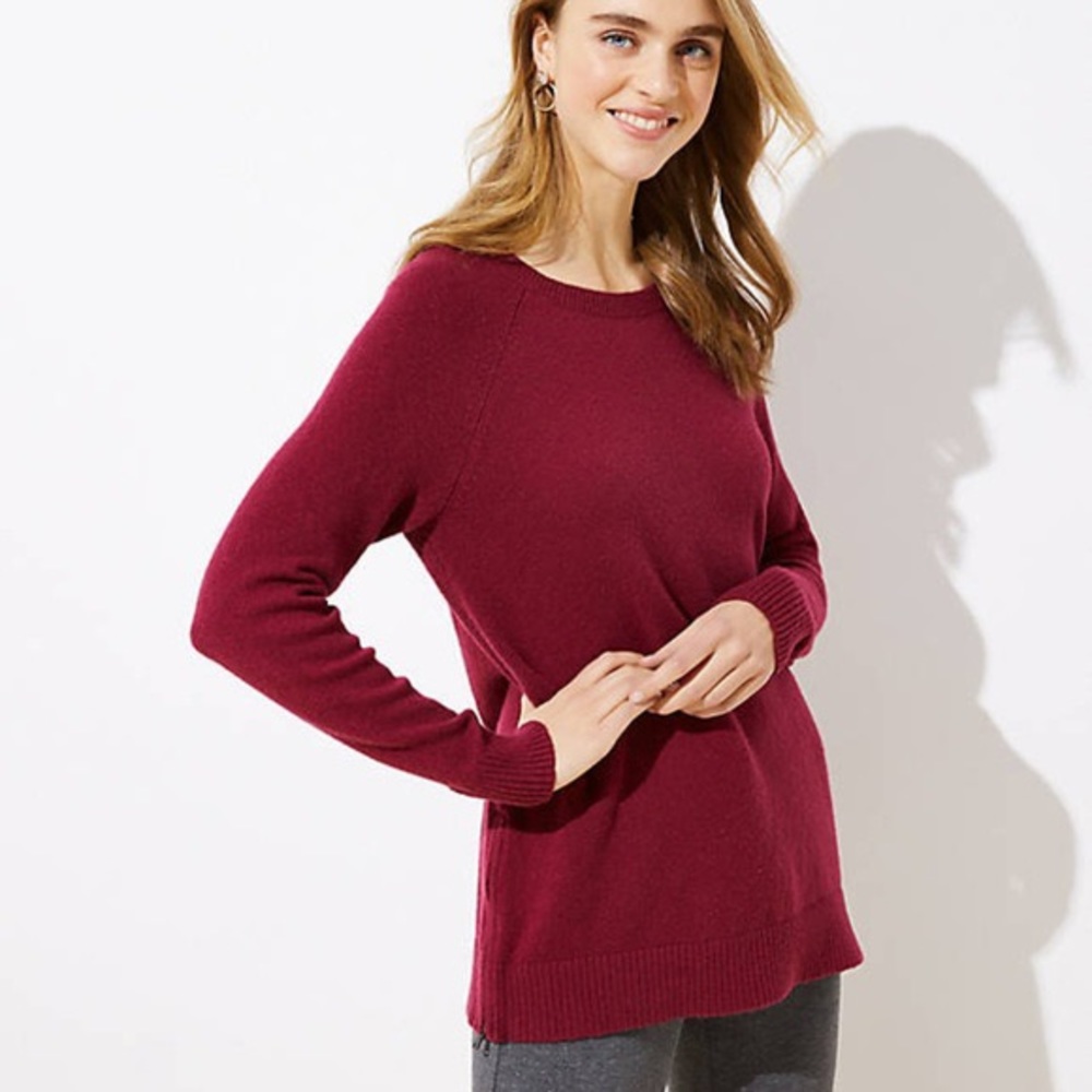 LOFT Burgundy Sweater